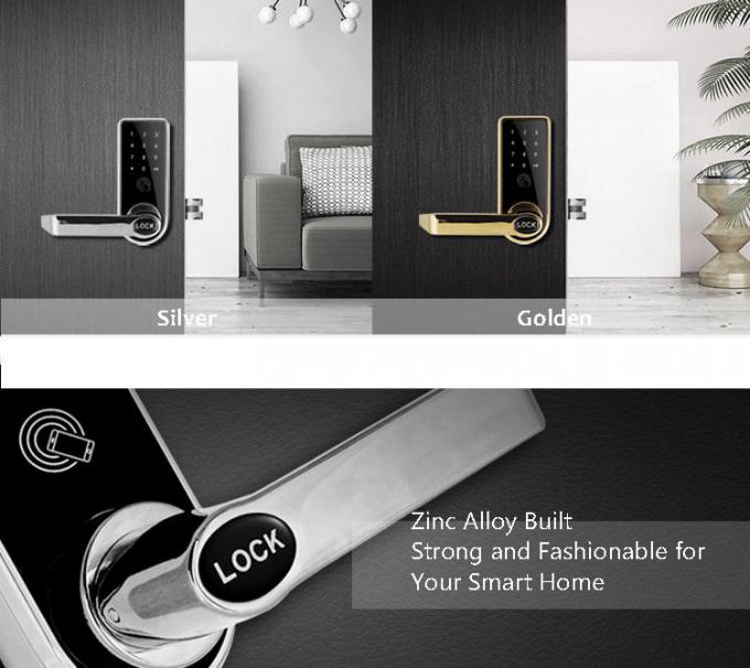 Stainless Steel Bluetooth Door Lock Four Ways To Unlock Fashionable Design 0