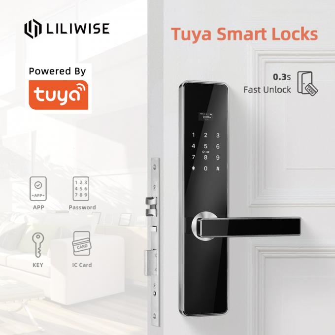 Wifi Tuya Smart Electronic Door Lock Code Card Key Lock 0