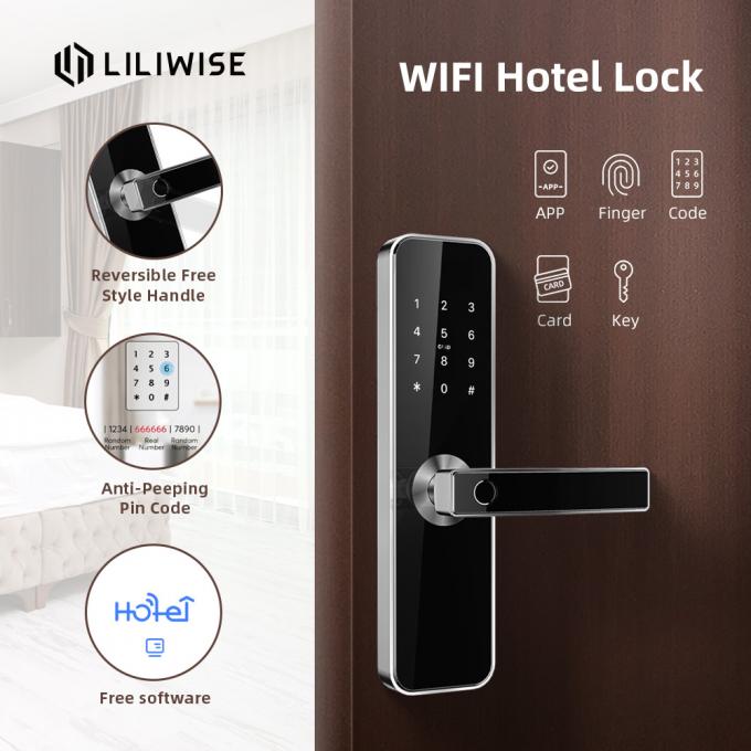 Hotel Room Door Locks Control System Keypad Electric Fingerprint Door Lock 4
