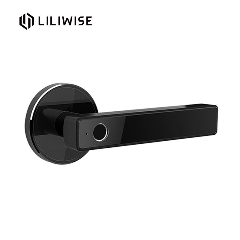 Smart Digital Electronic Door Locks , Black Zinc Alloy Door Handle Lock