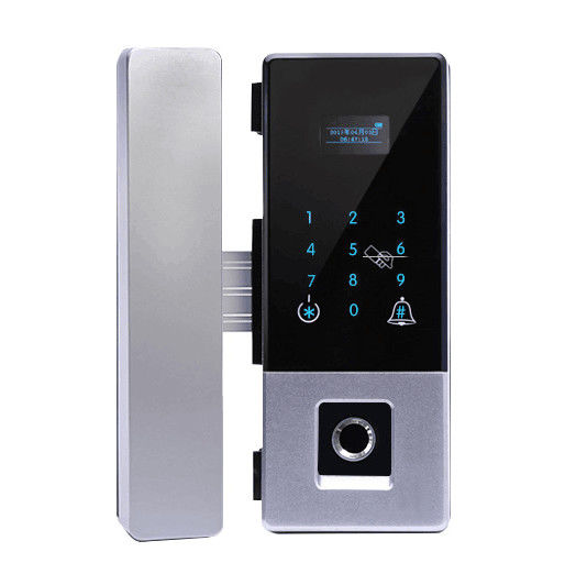 Sliding Mab Glass Electric Door Bottom Patch Lock Black Silver Color