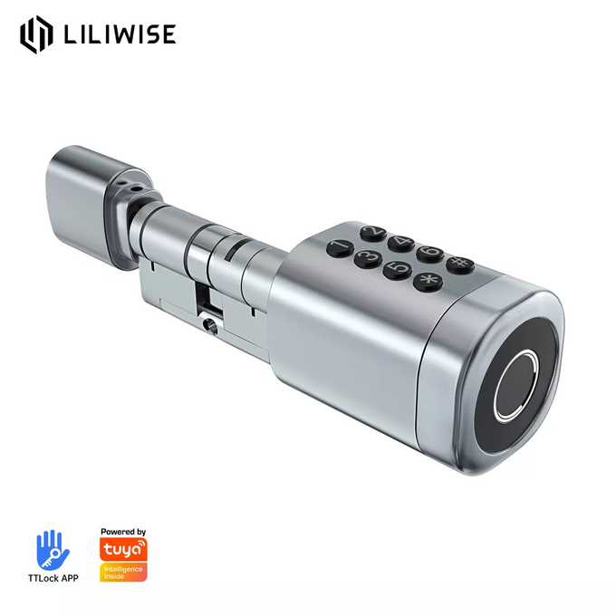 Adjustable WiFi BLE Digital Door Lock Smart Cylinder With Mechanical Key 0