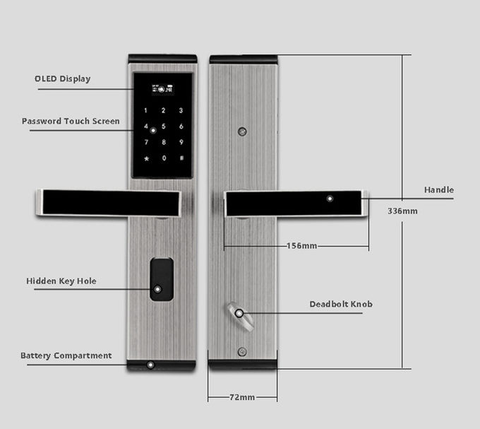 Wooden Door Apartment Door Locks Digital Unlock With Card Password 1