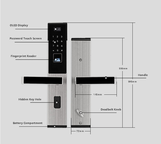 Fingerprint Intelligent Lock Keyless Front Door Combination Locks For Home Decoration 2