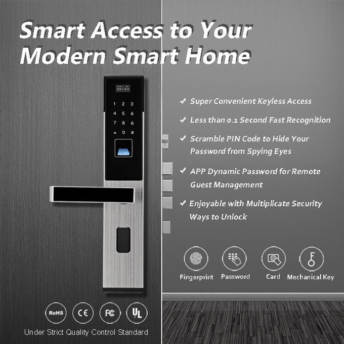 Fingerprint Intelligent Lock Keyless Front Door Combination Locks For Home Decoration 1