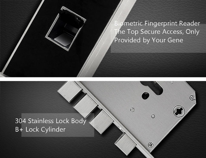 Mortise Fingerprint Sensor Door Lock , Biometric Door Lock Residential 2