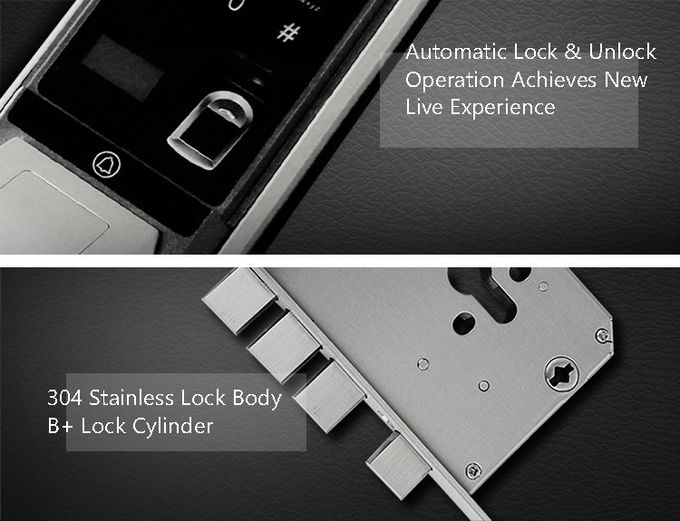 Fast Open Super Convenient Total Automatic Smart Door Lock with Hidden fingerprint reader 2