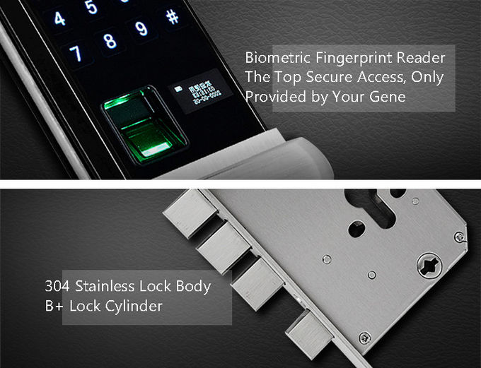 OEM / ODM Fingerprint Sliding Door Lock , Password Touch Screen Door Lock 1