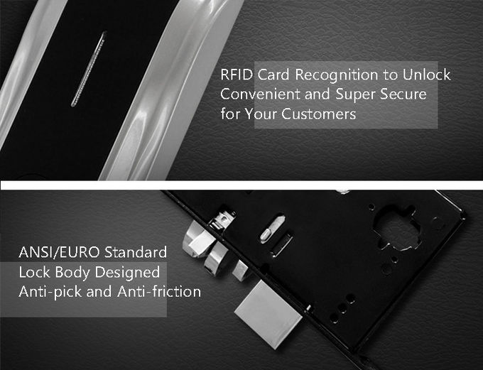 RFID Hotel Electronic Door Locks , Electronic House Locks Big Data Capacity 2