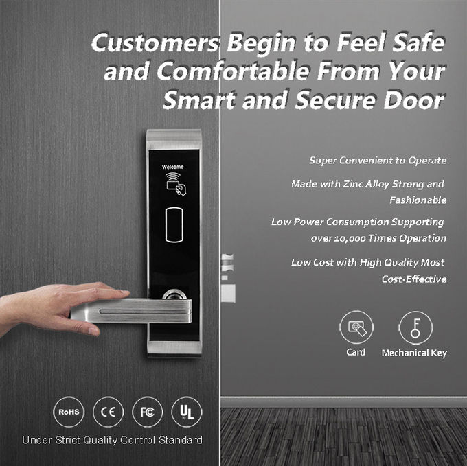Custom Electronic Entry Door Locks NFC Card Reader For Hotel Office 0