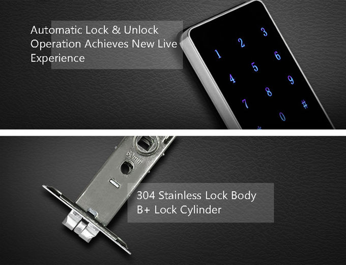 Residential Bluetooth Door Lock Keyless Access Zinc Alloy 137 * 60 * 12mm 0