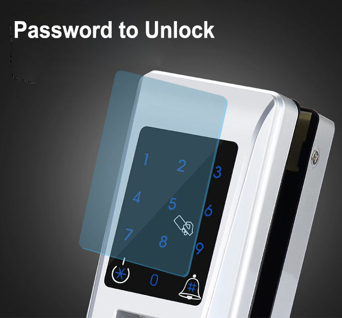 Custom Biometric Front Door Lock Frameless No Holes Four Unlock Ways To Unlock 2
