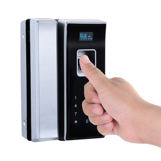 Digital Touch Screen Glass Door Lock Smart Card Fingerprint Unlock For Commercial Department 2