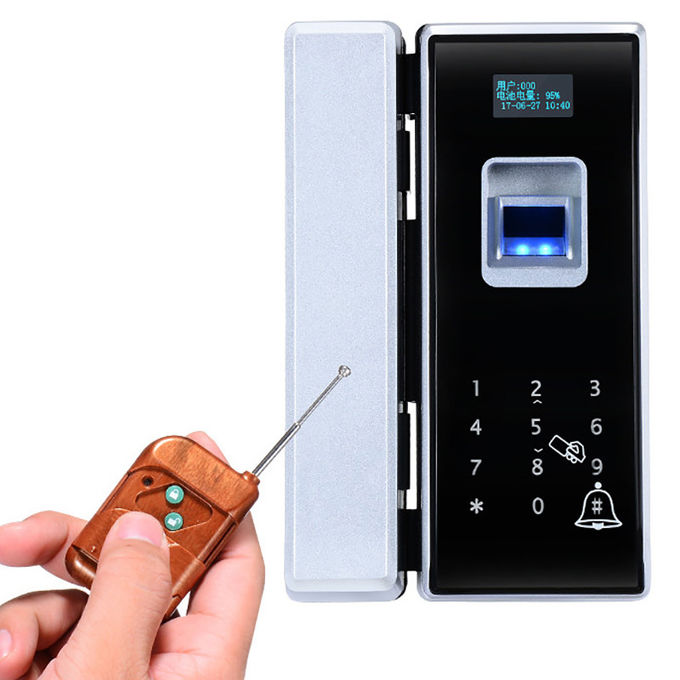 Digital Touch Screen Glass Door Lock Smart Card Fingerprint Unlock For Commercial Department 0
