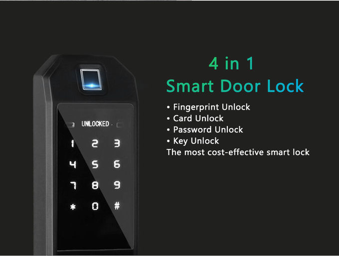 Electric Hotel Fingerprint Door Lock With Touch Password Screen 2