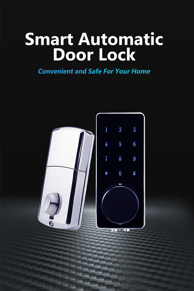 Black Deadbolt Code Door Lock Airbnb WiFi Bluetooth APP Manage System 0