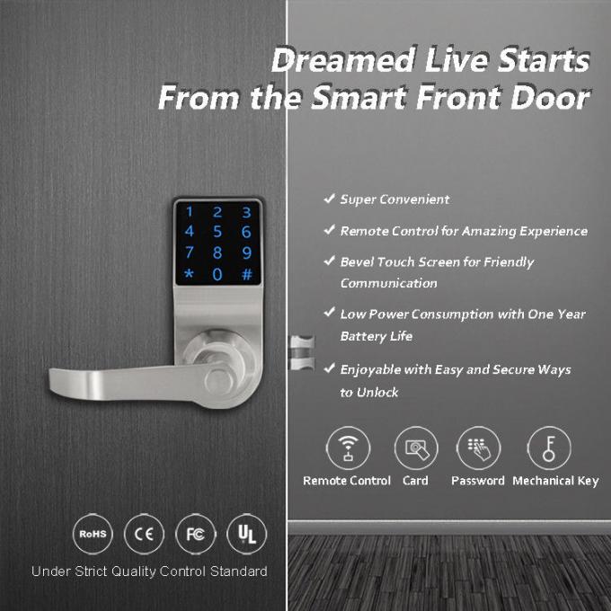 Remote Door Code Door Lock Touch Screen Panel Design For Digital Apartment 0