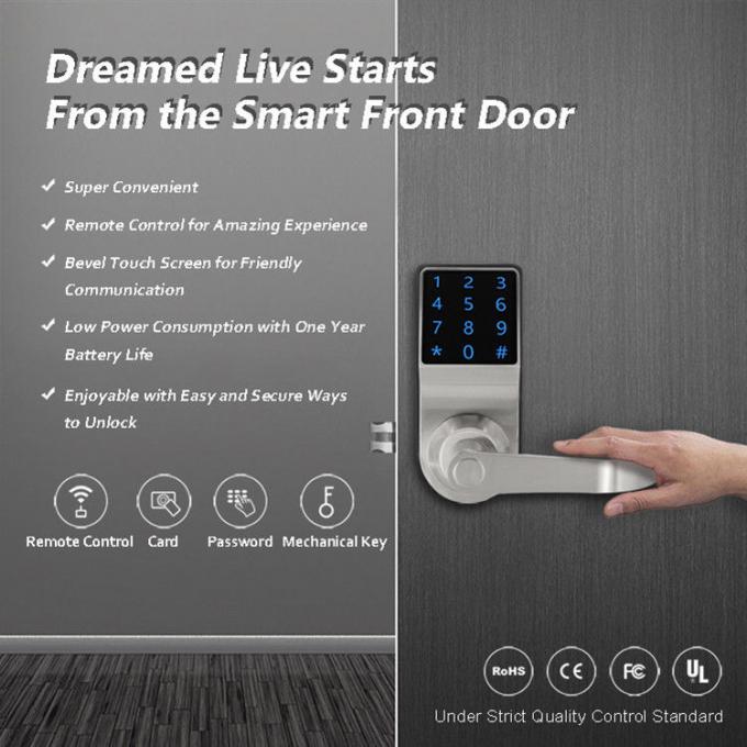 Digital Electronic Keypad Door Lock Code Card Remote Control Elgant Acrylic Touch Screen 0