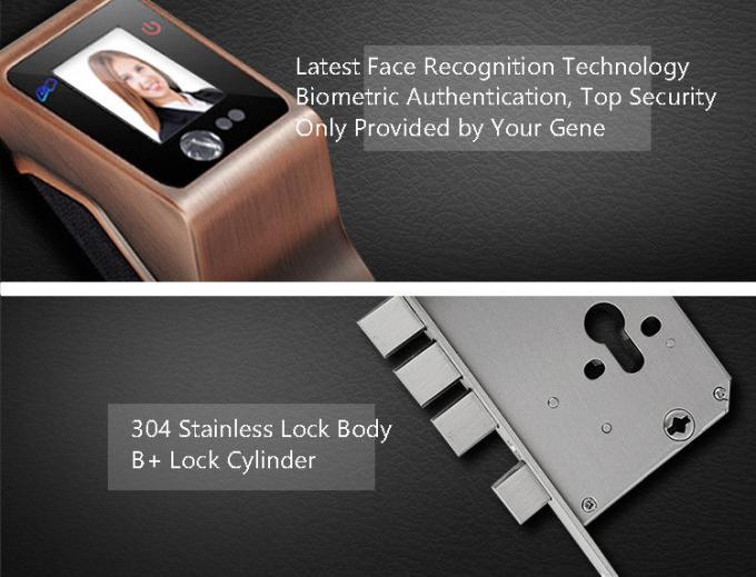 Facial Recognition Electronic Front Door Lock With Key Fingerprint Password 1