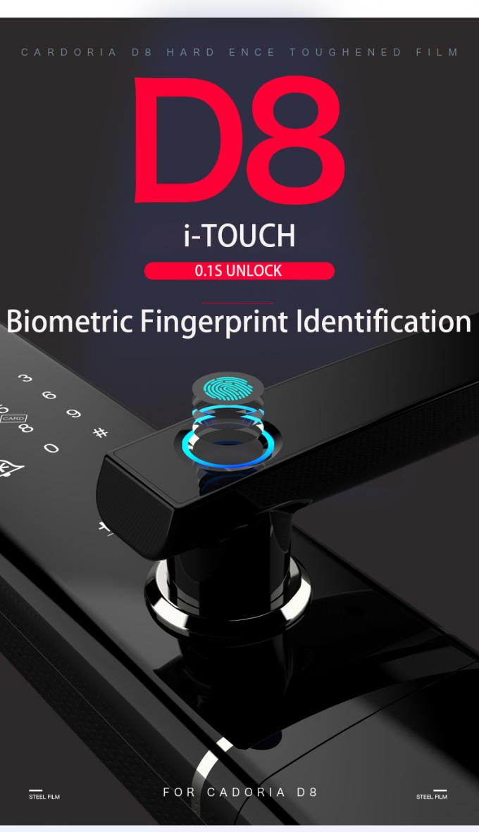 Smart Large Panel Fingerprint Zinc Alloy Bluetooth Door Alarm Lock 1