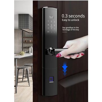 Electronic Fingerprint Magnetic Door Lock Standard Mortise Smart Big Panel 1