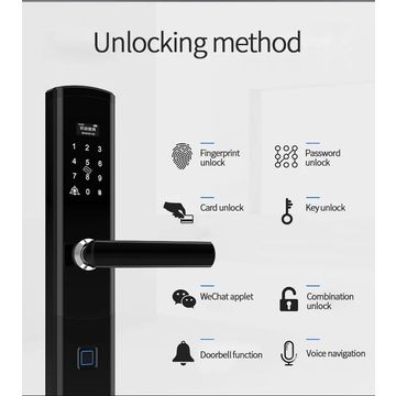 Electronic Fingerprint Magnetic Door Lock Standard Mortise Smart Big Panel 2