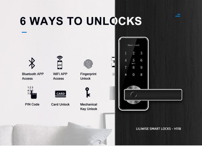 Smart Fingerprint Door Lock Bluetooth Fingerprint Combination Lock With Master Key 2