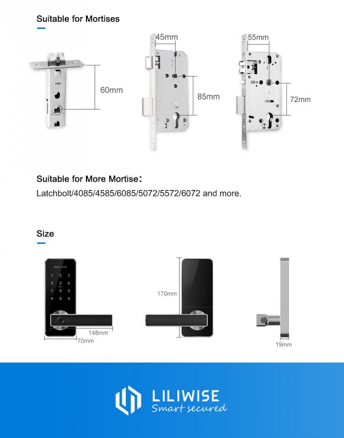 Euro Profile Automatic Door Lock , Wireless Password Waterproof Outdoor Mailbox Cabinet Lock 2