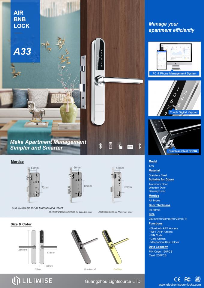 Apartment Door Locks Stainless Steel Electronic Keypad Lock 0