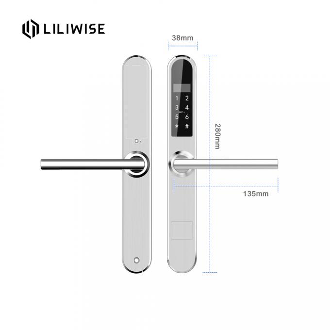 Aluminum/Wooden Keyless Entry Door Lock , High Security Card Entry Door Lock 1