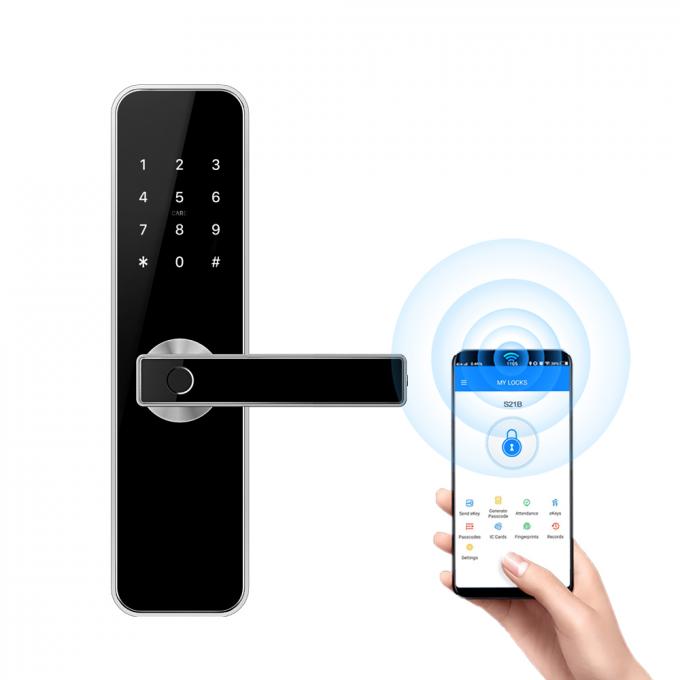 Intelligent Room Door Locks Safety Fingerprint Wireless Bluetooth TTLock APP Digital Smart Lock 0