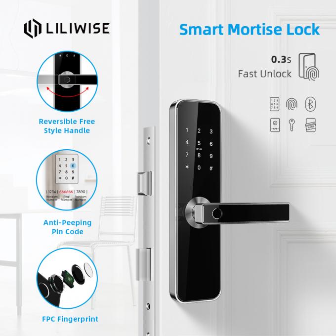 European Bluetooth Door Lock Smart WiFi Fingerprint Bluetooth America Standard Handle Lock 1