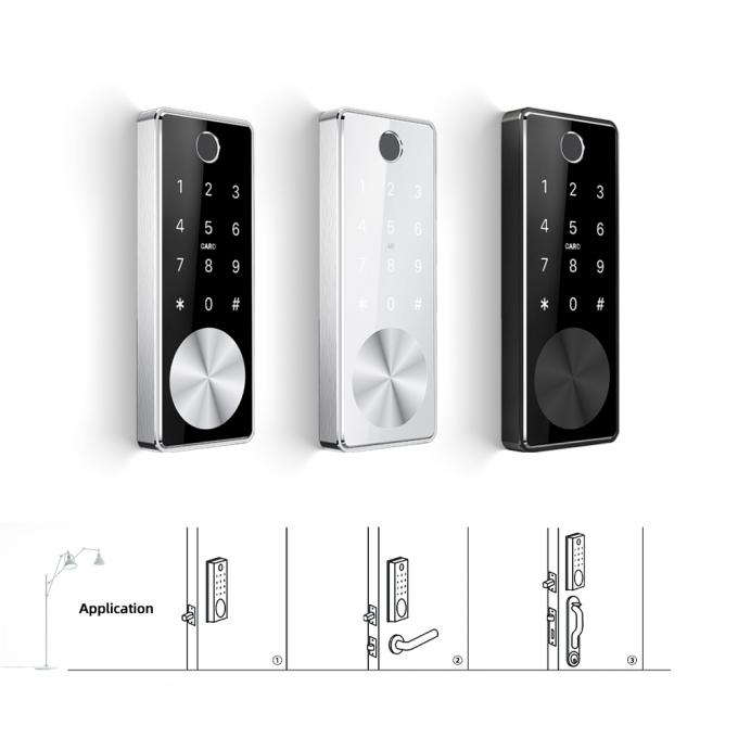 Code Door Lock Bluetooth Fingerprint Screen Zinc Alloy Room Door Locks Acrylic Panel 0