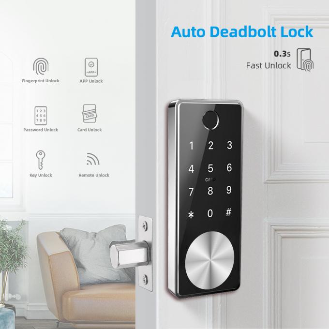 Smart Electronic Door Locks Bluetooth Remote Control Digital Fingerprint With Automatic Deadbolt 1