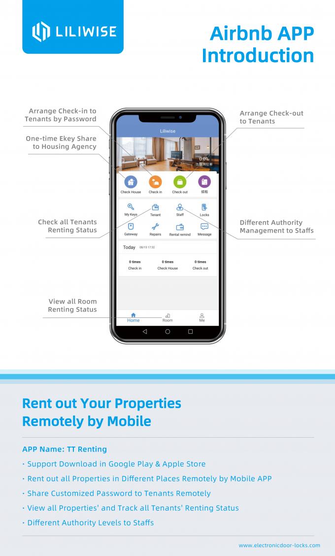 Liliwise Airbnb Apartment Smart Door Lock TTLock App Controls Fingerprint Wireless WiFi 3