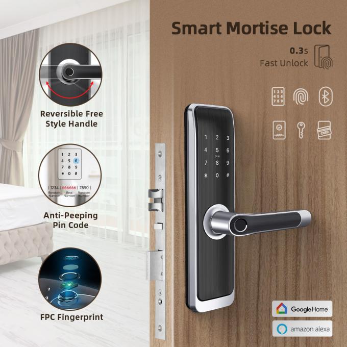 WiFi Bluetooth Electronic Fingerprint Digital Door Lock Intelligent For Residence 0