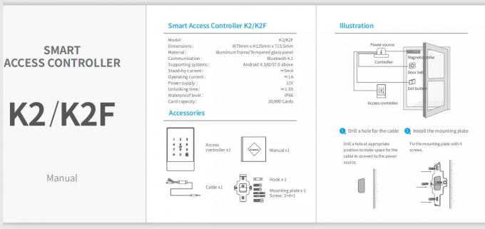 Fingerprint Entrace Access Control System Smart WiFi Bluetooth 1