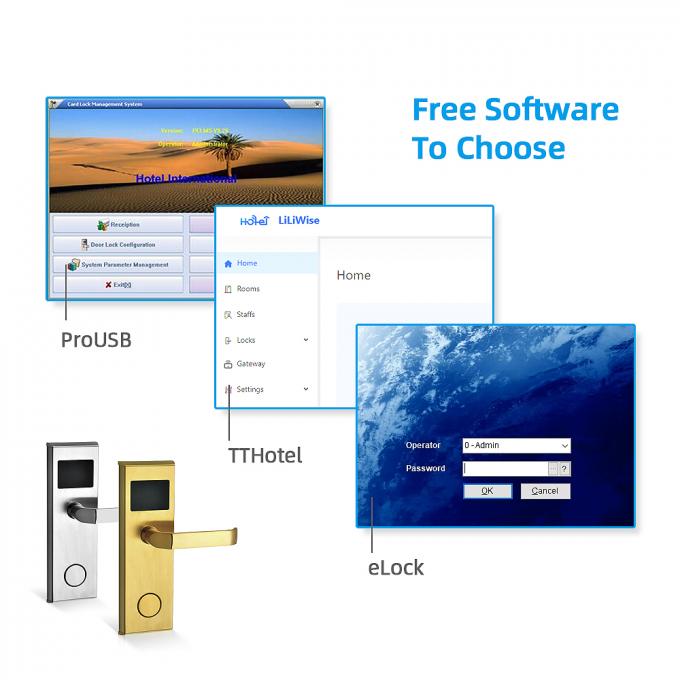 Smart Simple Swipe Card Electonic Key Card Door Lock For Hotels 2