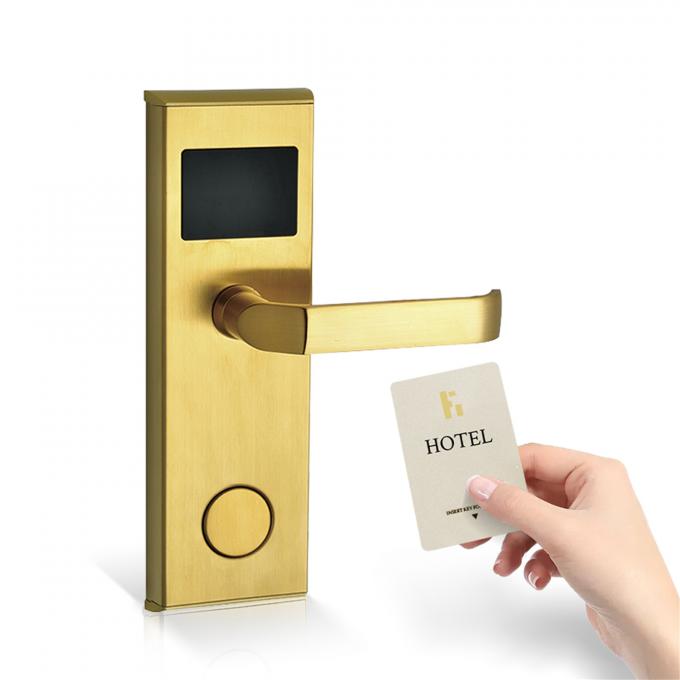 304 Stainless Card Access Door Lock  , RFID Card Keyless Hotel Door Lock 0
