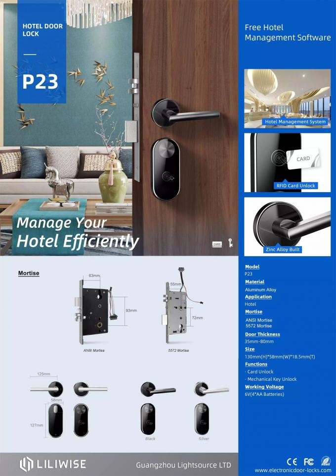 Smart RFID Hotel Door Locks Swipe Key Card Reader Security Electronic Room 0