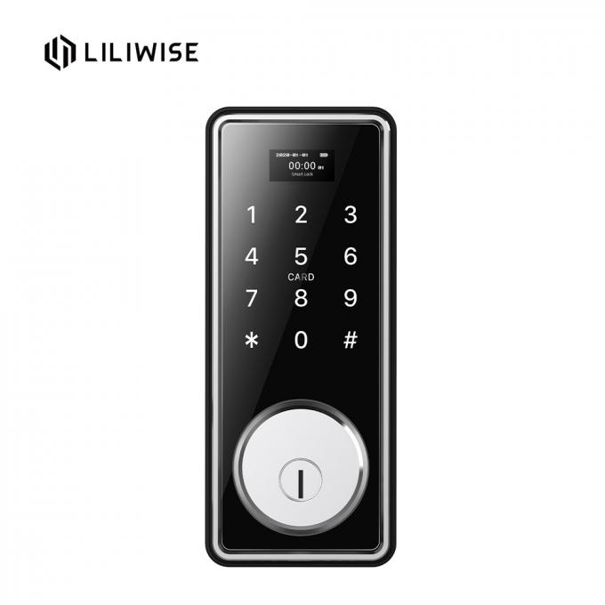 Intelligent Key Card Door Lock Biometric Keypad Digital WiFi Electric Single Deadbolt 0