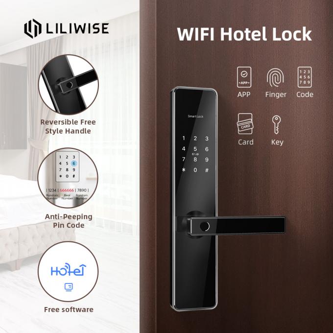 Security Multi Functional Hotel Door Locks Password Intelligent Smart Digital Fingerprint 4