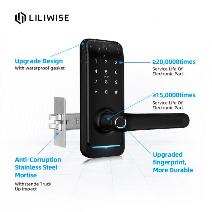 Waterproof Electronic Door Locks Bluetooth Smart Mortise Door Handle Lock 1