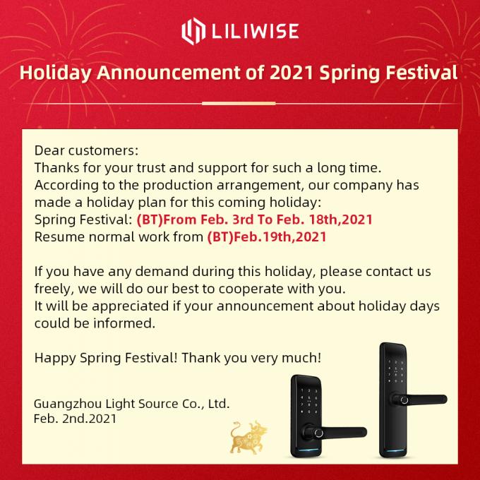 latest company news about Holiday Announcement of 2021 Spring Festival  0