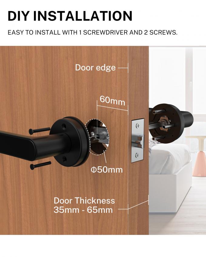 WiFi App Smart Fingerprint Door Handle Lock Identification Time 0.1S 5