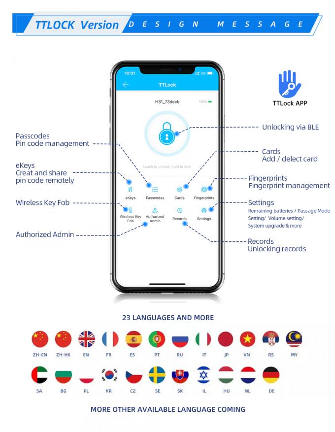 Custom Wifi Smart Digital Door Lock Card Code Fingerprint 3