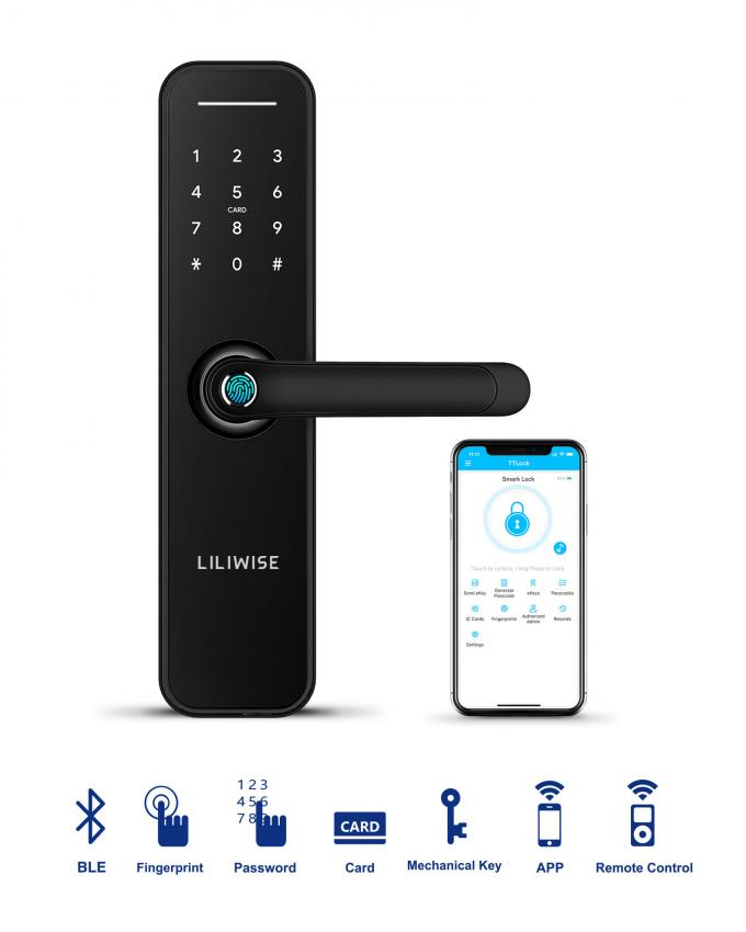 OEM Remote Control Smart Lock Home Security Fingerprint Biometric Door Lock 0