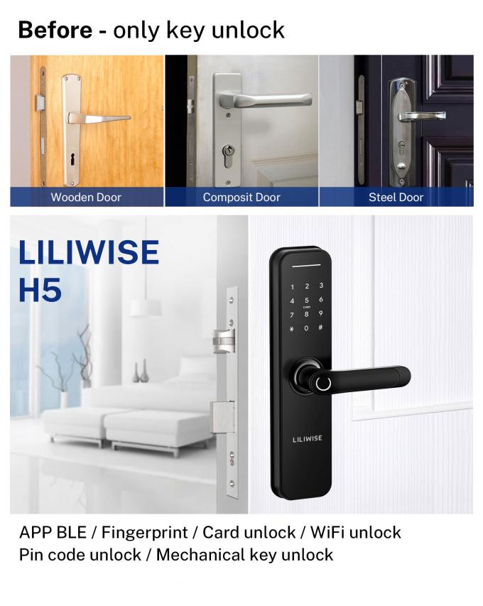OEM Remote Control Smart Lock Home Security Fingerprint Biometric Door Lock 4