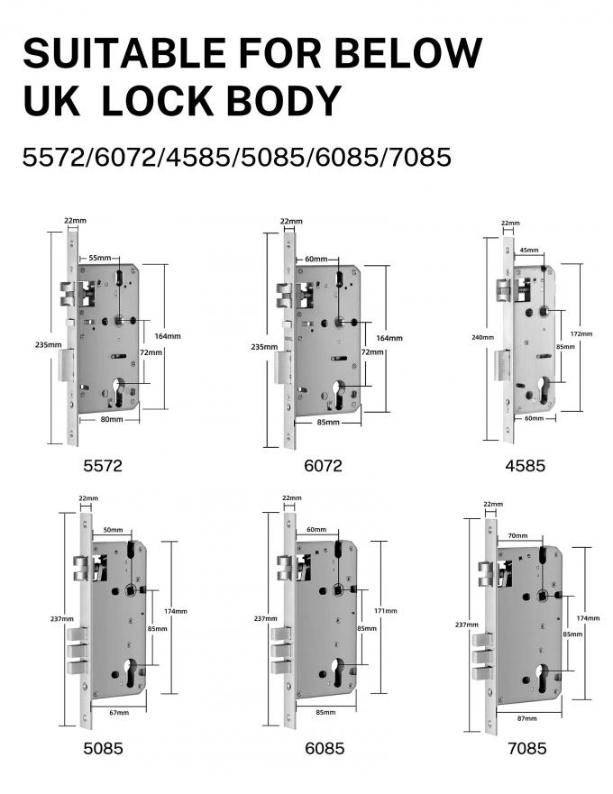 Intelligent Electric Handle Wooden Door Lock For Residential 11