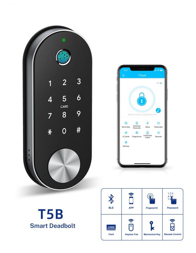 Safety App WiFi Fingerprint Lock Auto Deadbolt Smart Lock 1